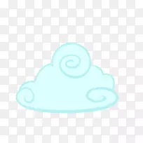 青绿色茶色卡通云-空若网 青绿色茶色卡通云-空若网