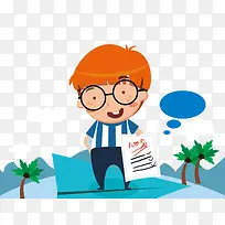 卡通手绘水彩手绘男孩-空若网 卡通手绘水彩手绘男孩-空若网