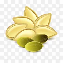 手绘卡通白色南瓜子-空若网 手绘卡通白色南瓜子-空若网