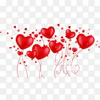 七夕情人节红色爱心气球-空若网 七夕情人节红色爱心气球-空若网