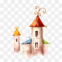 卡通手绘可爱房子-空若网 卡通手绘可爱房子-空若网