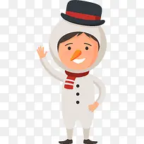 手绘圣诞节可爱雪人装饰-空若网 手绘圣诞节可爱雪人装饰-空若网