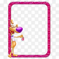 玫红色卡通边框-空若网 玫红色卡通边框-空若网