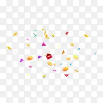 彩色几何三角形金币漂浮元素-空若网 彩色几何三角形金币漂浮元素-空若网