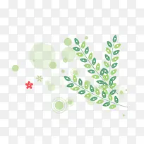 绿色树枝绘画背景免抠素材-空若网 绿色树枝绘画背景免抠素材-空若网