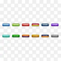 多彩质感按钮psd素材-空若网 多彩质感按钮psd素材-空若网