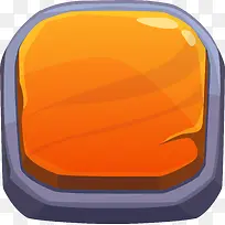 橙色立体卡通按钮-空若网 橙色立体卡通按钮-空若网