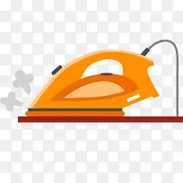 橙色熨斗矢量插画-空若网 橙色熨斗矢量插画-空若网