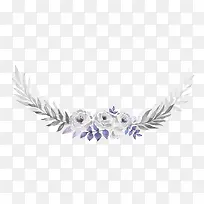 手绘精美紫色水彩花朵-空若网 手绘精美紫色水彩花朵-空若网