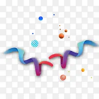 双十一多彩背景装饰飘絮和圆球-空若网 双十一多彩背景装饰飘絮和圆球-空若网