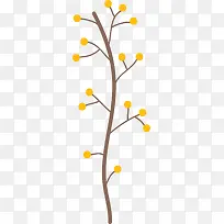 树枝上的黄色圆球-空若网 树枝上的黄色圆球-空若网