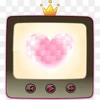 爱心电视机边框-空若网 爱心电视机边框-空若网