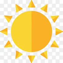 可爱扁平化金色太阳-空若网 可爱扁平化金色太阳-空若网