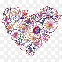 创意花朵爱心装饰-空若网 创意花朵爱心装饰-空若网