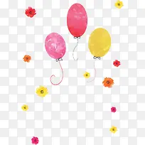 儿童节手绘多彩气球-空若网 儿童节手绘多彩气球-空若网