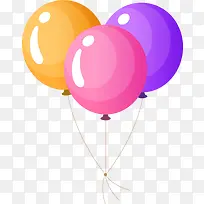 儿童节三个漂浮的气球-空若网 儿童节三个漂浮的气球-空若网