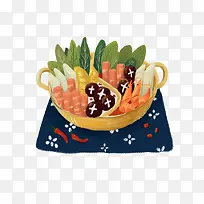 卡通火锅美食插画-空若网 卡通火锅美食插画-空若网