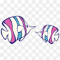 卡通海洋生物鱼文艺风海报设计-空若网 卡通海洋生物鱼文艺风海报设计-空若网