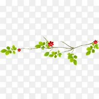 卡通红色花朵树枝-空若网 卡通红色花朵树枝-空若网