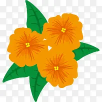 三朵矢量橙色牵牛花-空若网 三朵矢量橙色牵牛花-空若网