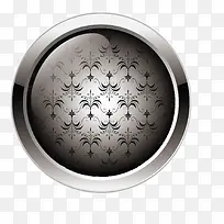 矢量黑色花纹透明水晶咨询按钮-空若网 矢量黑色花纹透明水晶咨询按钮-空若网