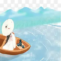 彩绘中国风山水插画素材-空若网 彩绘中国风山水插画素材-空若网