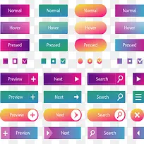 渐变色网页设计按钮-空若网 渐变色网页设计按钮-空若网
