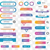 渐变色网页设计按钮-空若网 渐变色网页设计按钮-空若网