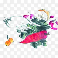 彩墨蔬菜-空若网 彩墨蔬菜-空若网