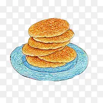 酥饼手绘画素材图片-空若网 酥饼手绘画素材图片-空若网