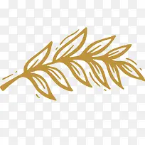 一条树枝手绘插画-空若网 一条树枝手绘插画-空若网