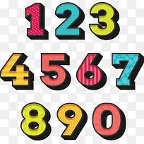 彩色花纹艺术数字-空若网 彩色花纹艺术数字-空若网