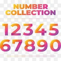 炫彩渐变色数字0到9-空若网 炫彩渐变色数字0到9-空若网