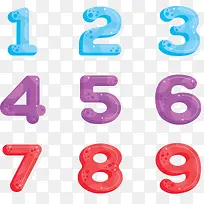 蓝色紫色粉色数字-空若网 蓝色紫色粉色数字-空若网