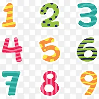 彩色花纹卡通数字-空若网 彩色花纹卡通数字-空若网