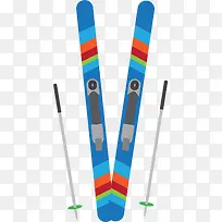 冬季运动蓝色滑雪板-空若网 冬季运动蓝色滑雪板-空若网