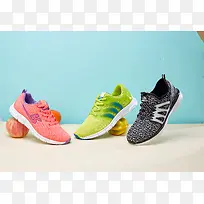 彩色夏季运动鞋海报-空若网 彩色夏季运动鞋海报-空若网