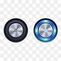 圆形金属质感开关按钮免扣素材-空若网 圆形金属质感开关按钮免扣素材-空若网