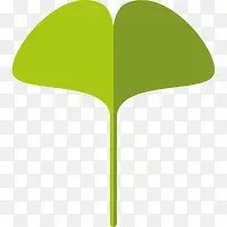 对称弧面矢量卡通银杏叶-空若网 对称弧面矢量卡通银杏叶-空若网