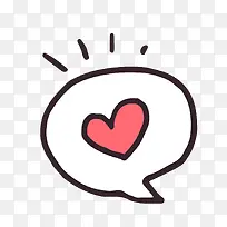 对话气泡中的爱心矢量图-空若网 对话气泡中的爱心矢量图-空若网