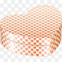 手绘爱心底纹米色盒子-空若网 手绘爱心底纹米色盒子-空若网