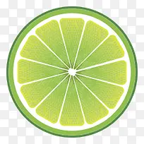 绿色美味的水果柠檬片卡通-空若网 绿色美味的水果柠檬片卡通-空若网