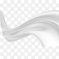 手绘漂浮白色丝带-空若网 手绘漂浮白色丝带-空若网