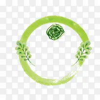 绿色圆形有机物标签-空若网 绿色圆形有机物标签-空若网