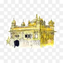 精美手绘名胜古迹建筑-空若网 精美手绘名胜古迹建筑-空若网