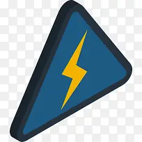 微立体三角形电力符号-空若网 微立体三角形电力符号-空若网