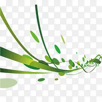矢量绿色曲线和圆点-空若网 矢量绿色曲线和圆点-空若网