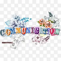 时尚花朵与电话-空若网 时尚花朵与电话-空若网