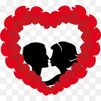 情人节情侣爱心相框-空若网 情人节情侣爱心相框-空若网