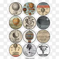 圆形热气球标志-空若网 圆形热气球标志-空若网